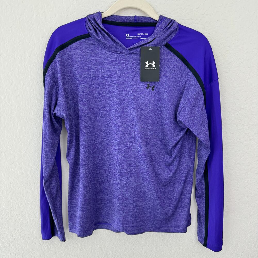 Under Armour Womens Tech Twist Hoodie Size XS Lightweight Active Purple